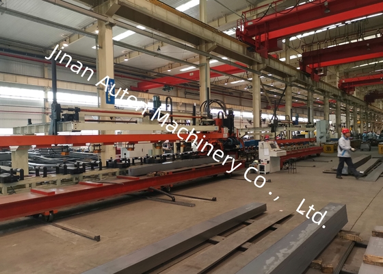 4-9 мм толщина пластины грузовик балки CNC пробоя производственная линия 4000-12000 мм длина заготовки