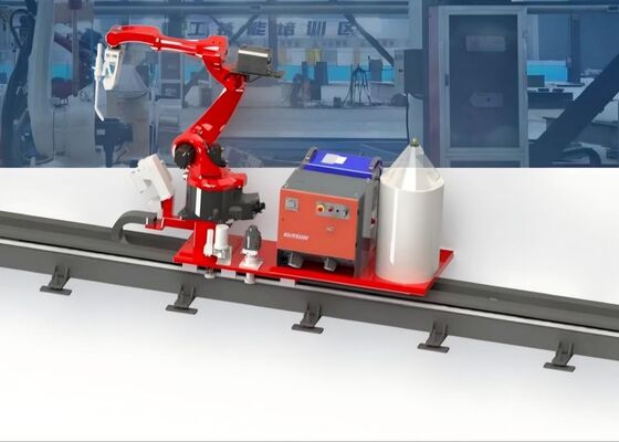 2010mm Arm Span Orthogonal Rail Welding Robot For Crane Beam H-Shaped Steel Column