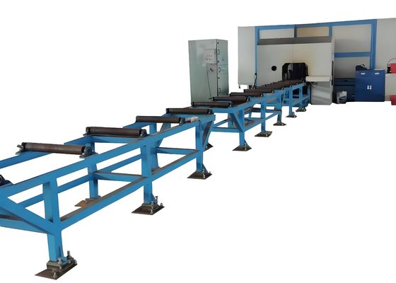 Линия сверления, резки и нарезания резьбы на станке с ЧПУ для обработки H-образных балок, с серводвигателем 2 кВт, подачей сверла, размер 500x500 мм