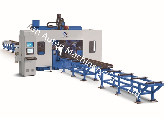 2000 ≈ 13000 мм длина балки CNC H Beam Drilling Machine 2KW Сервомотор сверлильной подачи
