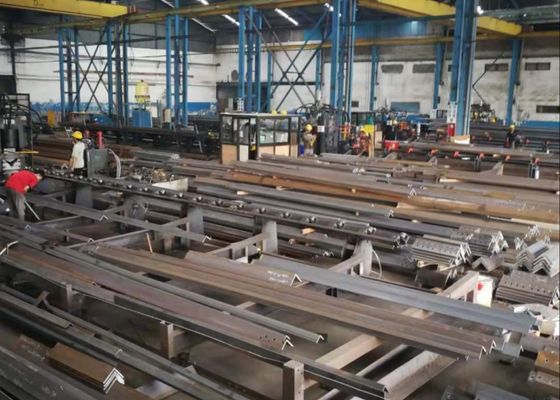 JNC Series CNC Punching Marking And Cutting Machine For Angles 25x6.5x2.5m Overall Dimension