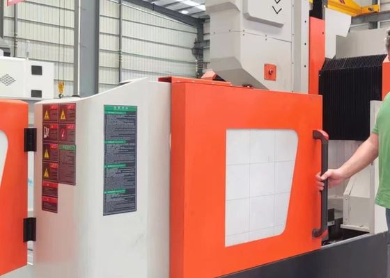 Габаритные размеры 4000x3800x2800 мм, подвижный рабочий стол, сверлильный станок с ЧПУ, максимальный диаметр сверления 60 мм