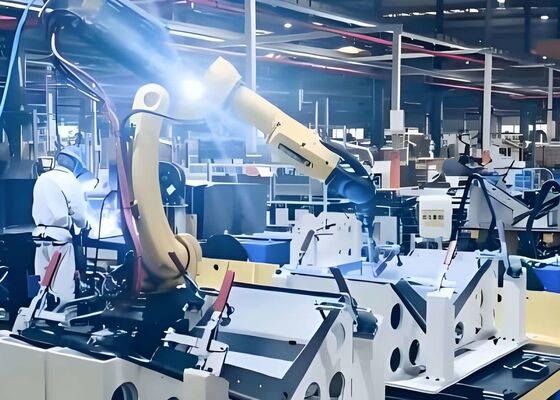 Рабочая станция с стандартным робототехническим сварным факелом в машиностроении, судостроении