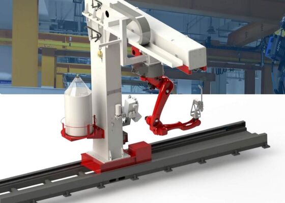 ±0.07mm Repeatability Inverted Rail Welding Robot Machine 180000Lux Light Resistance