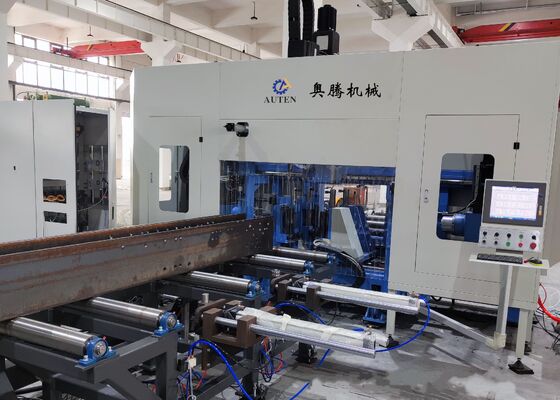 BHD700/3 CNC Beam Drilling Machine Line For H-Section Steel Equipped With Three Spindles